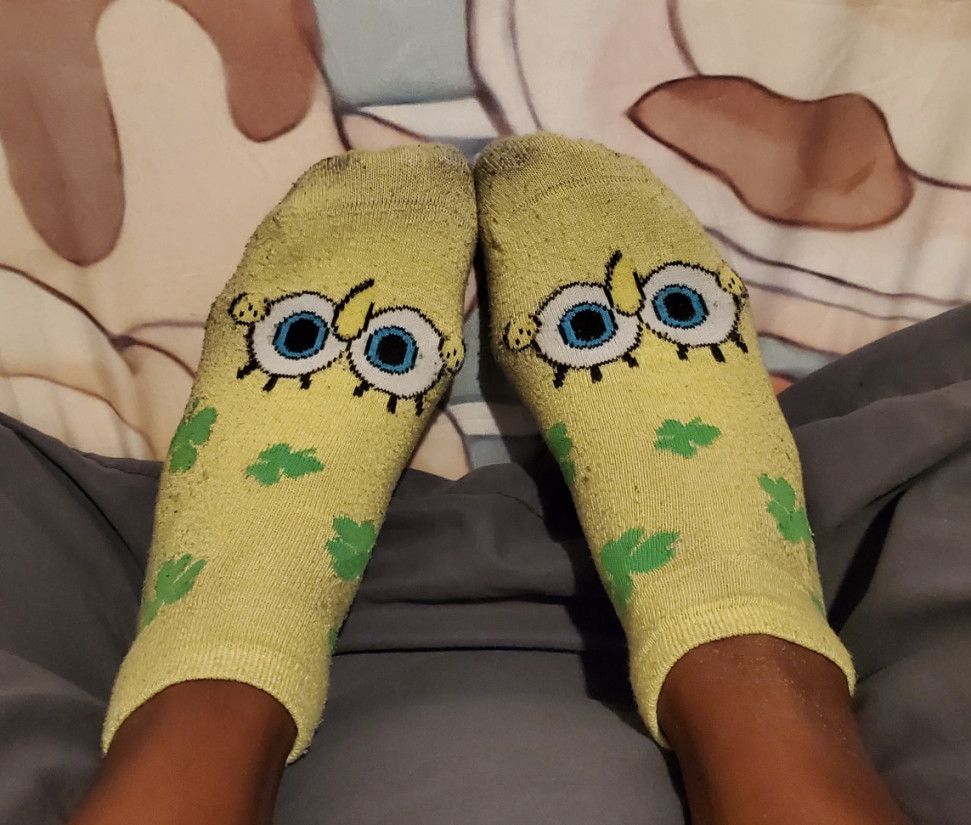 Sweaty Worn SpongeBob Socks