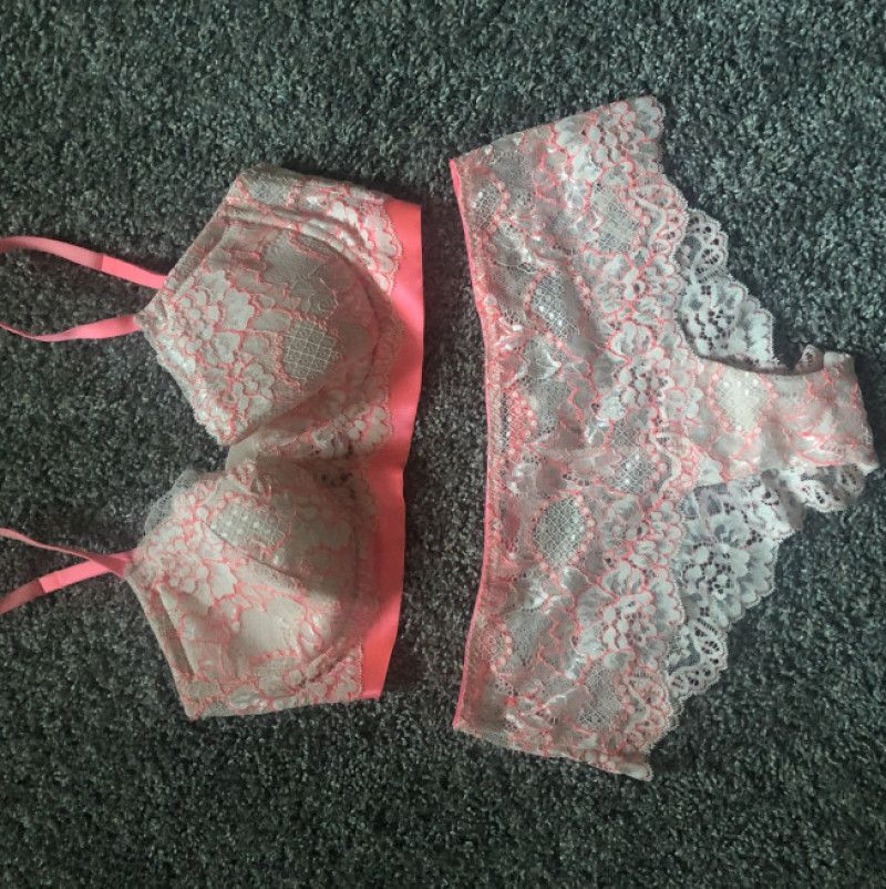 Coral Plus Lace Bra And Panty Set