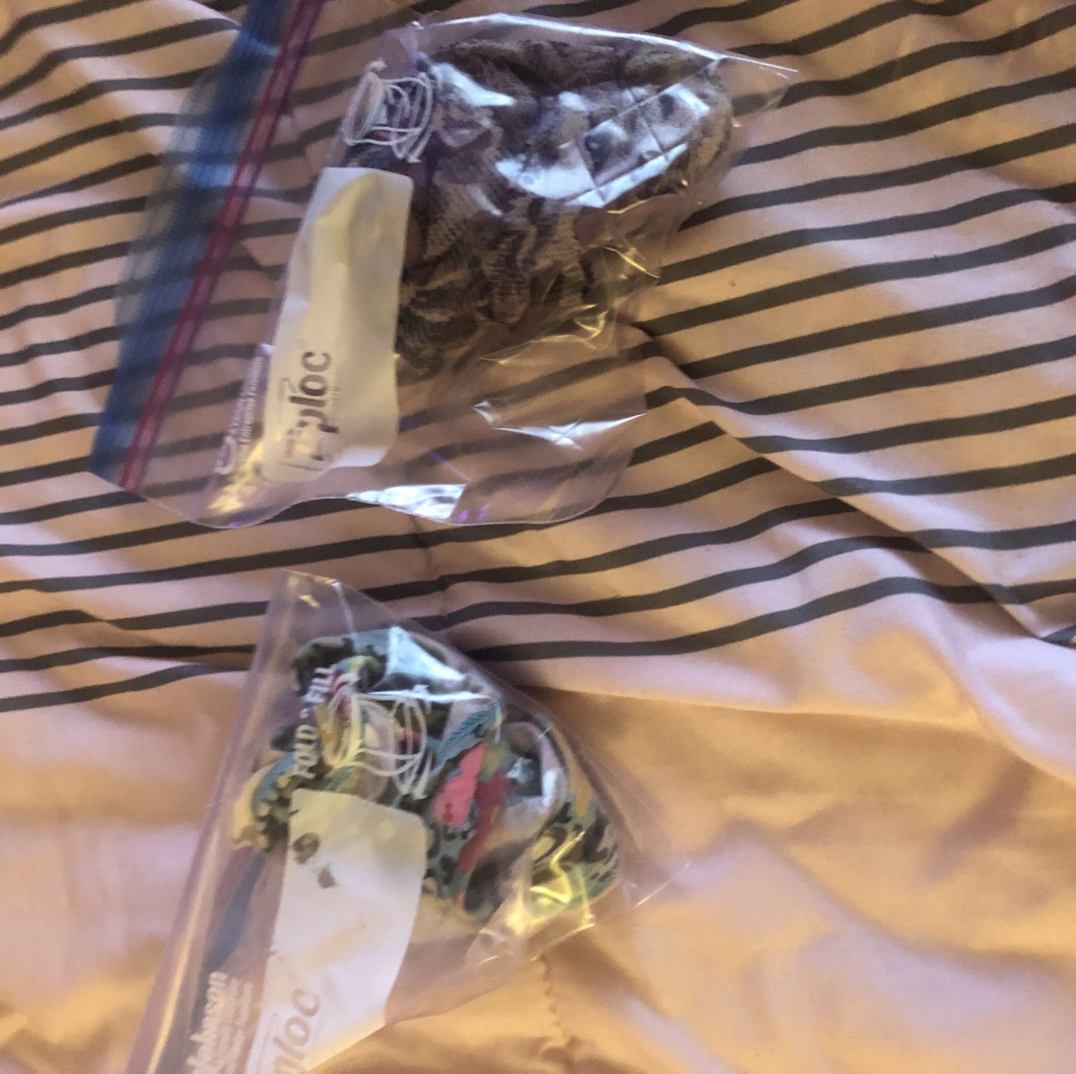 Two bags of used underwear