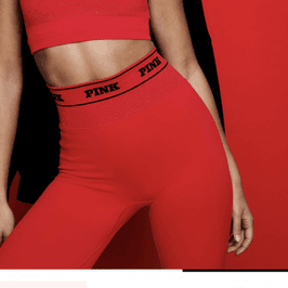 Classic red leggings from pink