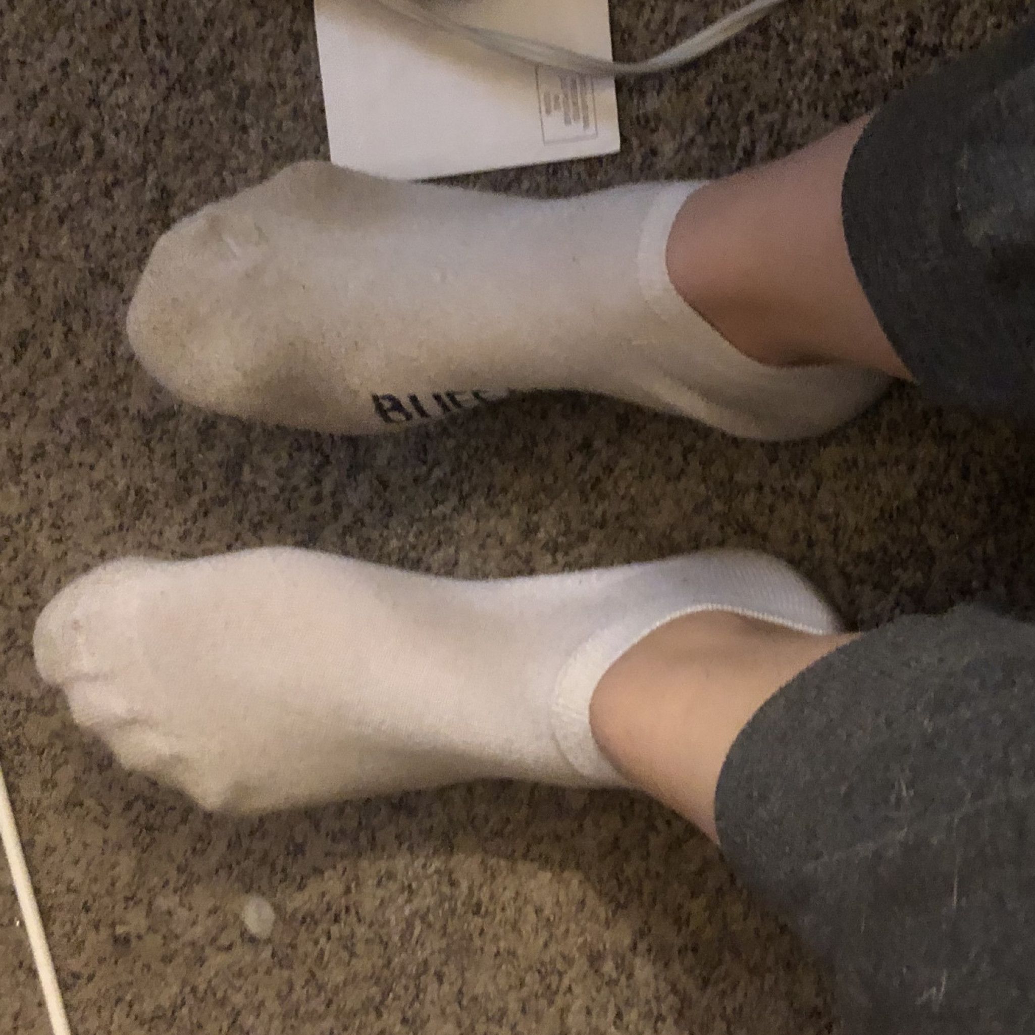 White dirty socks