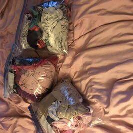 3 large bags of panties have about 12 in each