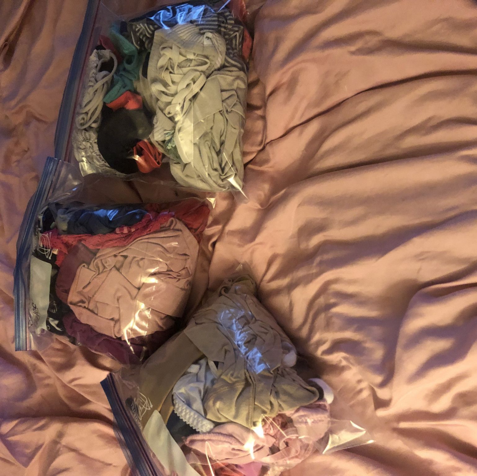 3 large bags of panties have about 12 in each