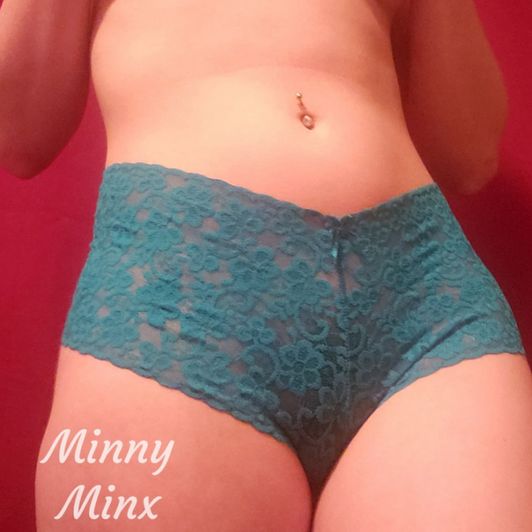 Dirty Panties Blue Lace Boy Shorts