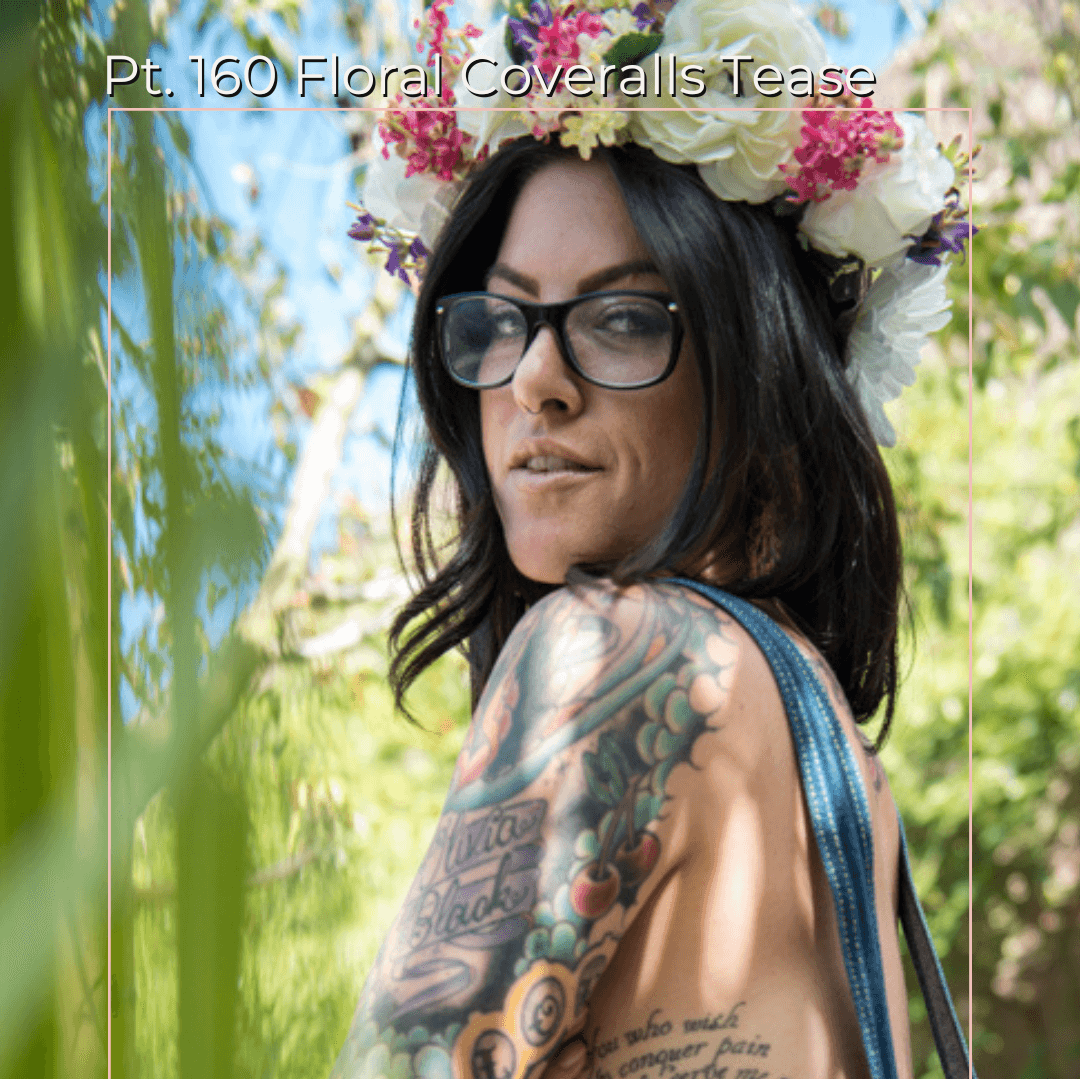 Pt 160 Floral Coveralls Tease Set