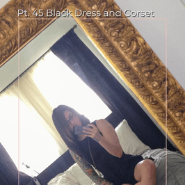 Pt 45 Black Dress and Corset Tease Set