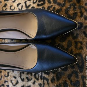 WORN Coach Heels w Gold Accents