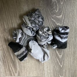 Black and white socks