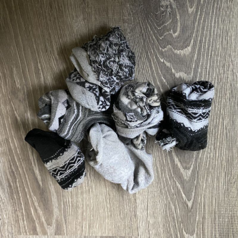 Black and white socks