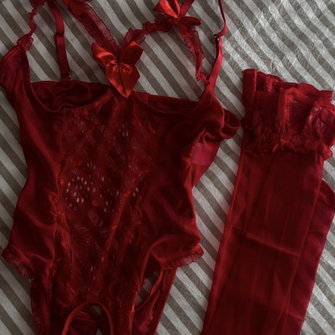 Red devilish lingerie set