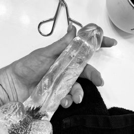 Clear dildo