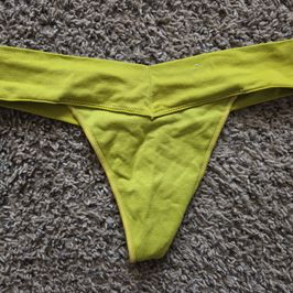Neon green thong