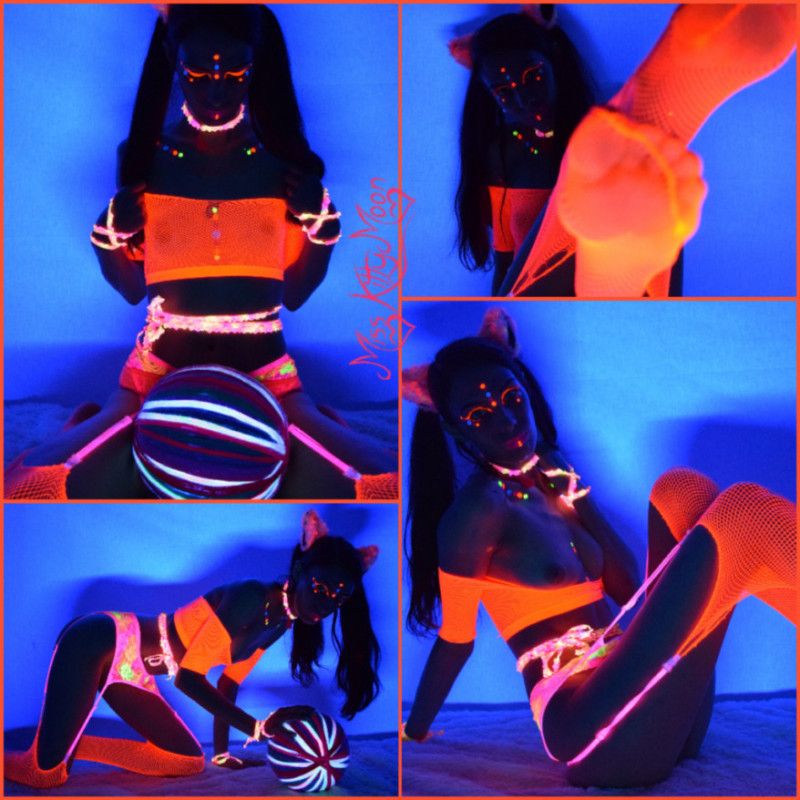 Neon Moon Blacklight Photo Set