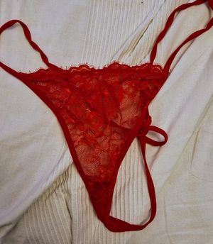 Used sexy red thong
