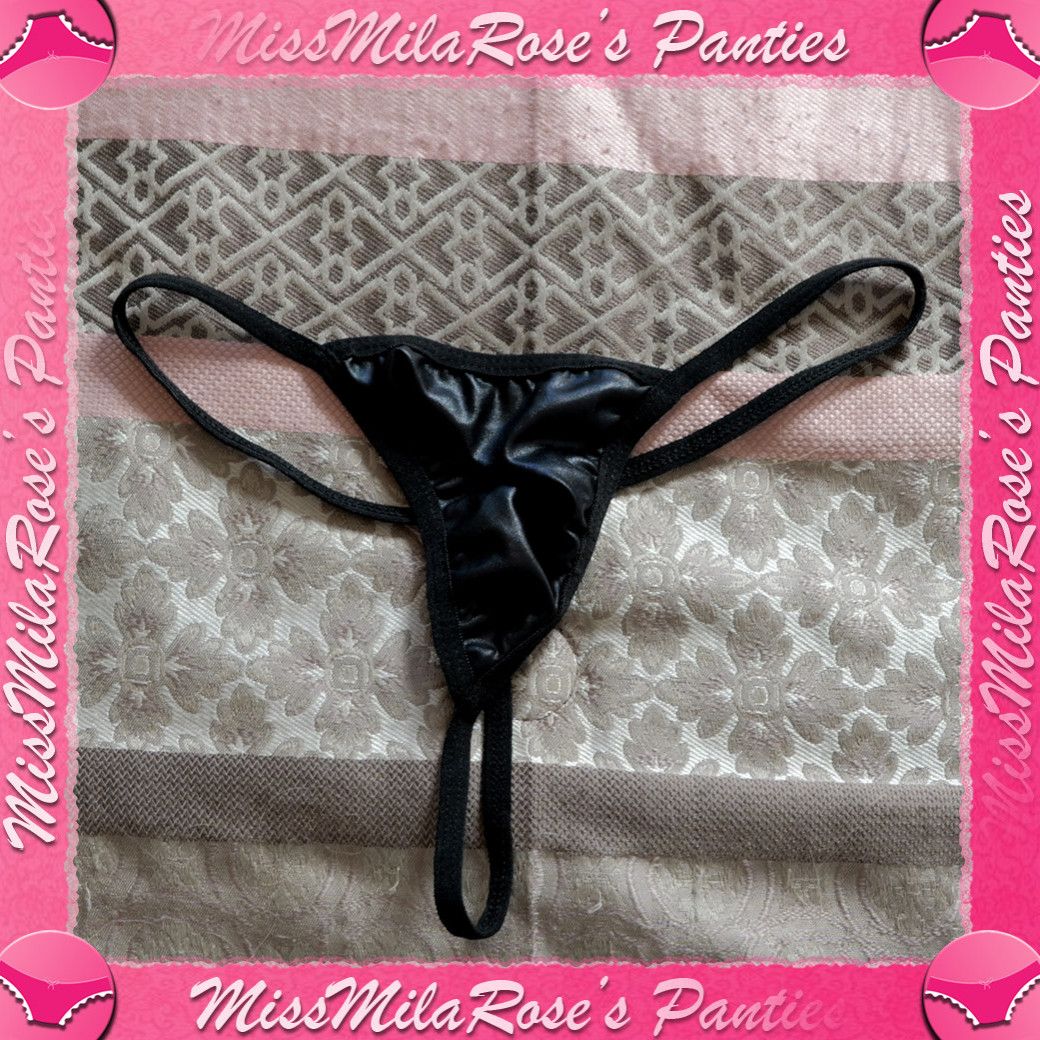 Black Leather Thong