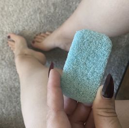 Used pumice stone