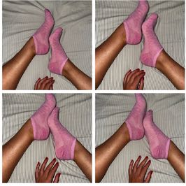 Pink Cotton Tease: Worn Socks Collection
