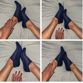 Grey trainer socks with deep scoop back tongue