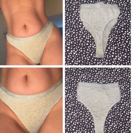 A soft grey French Connection thong