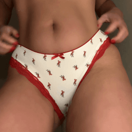 Winter Kiss White Mistletoe Full Briefs