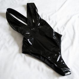 Faux Latex Thong Teddy