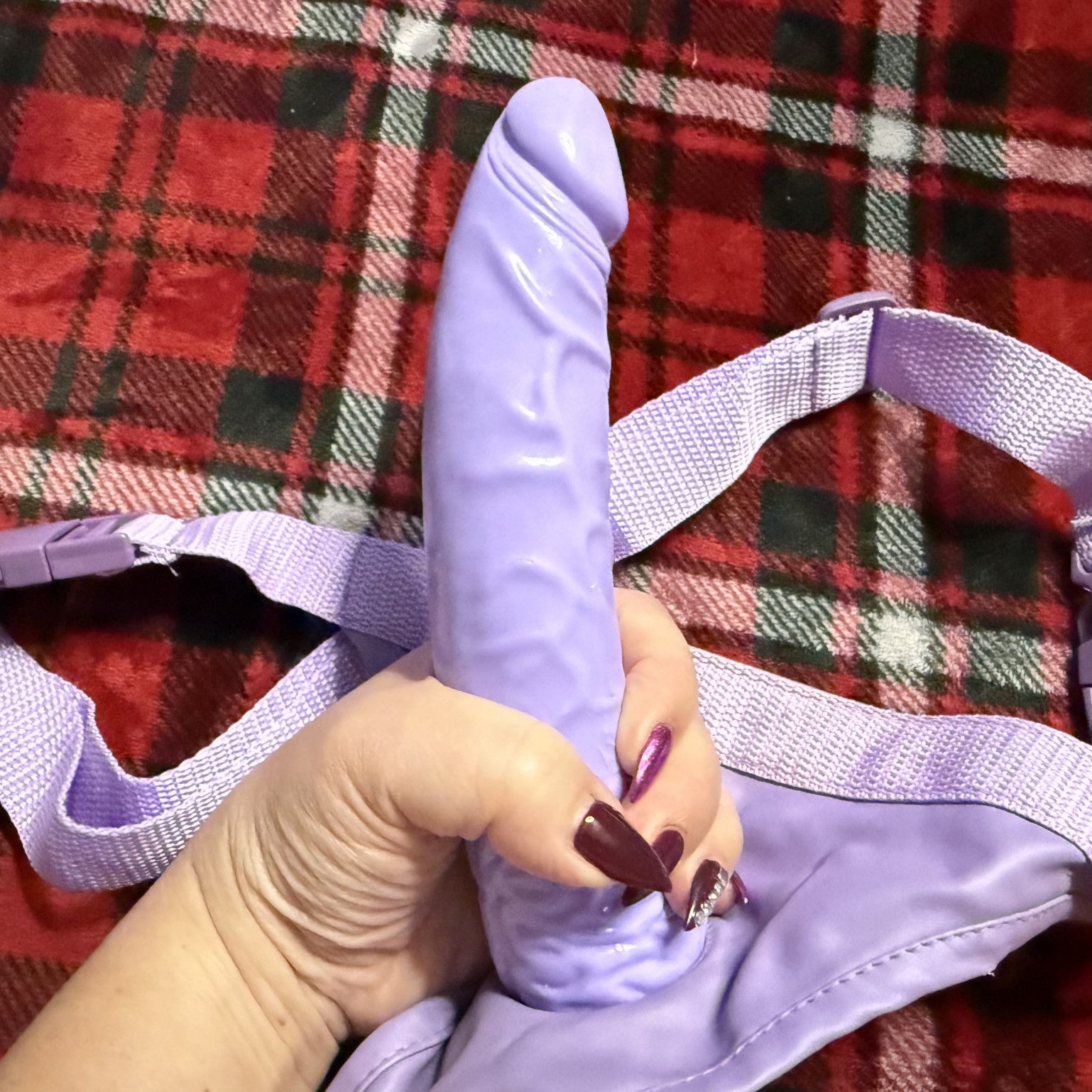 Purple Strapon Dildo