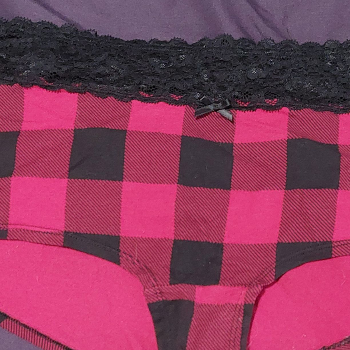 Black and red panties