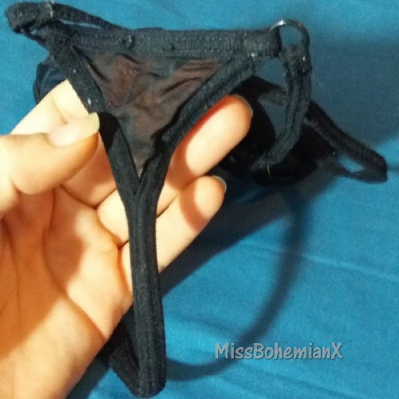 Fishnet Thong Black Lace FREE SHIPPING