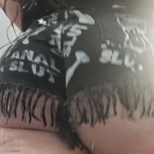 Anal Slut Hand Painted Short Shorts
