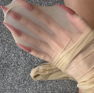 Seamless nude pantyhose worn