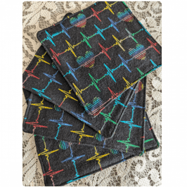 Handmade Rainbow Heart Coasters Set of 4