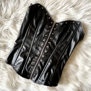 Black Zipper Corset