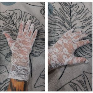 White lace gloves