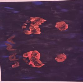 Canvas with my foot print