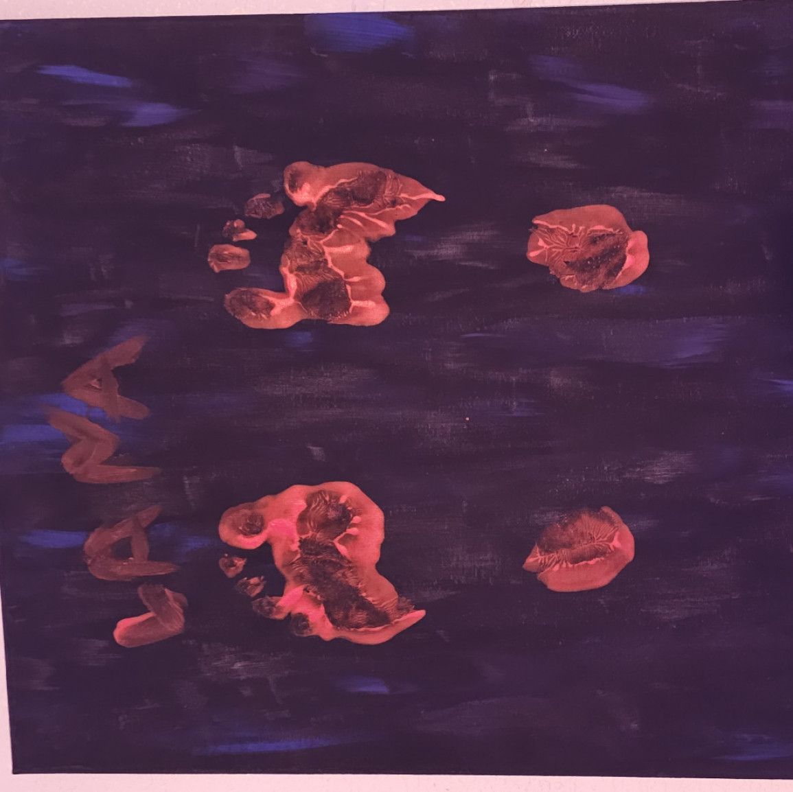 Canvas with my foot print