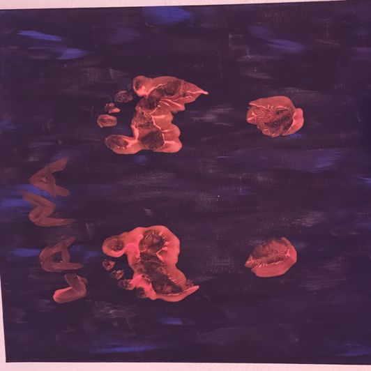 Canvas with my foot print
