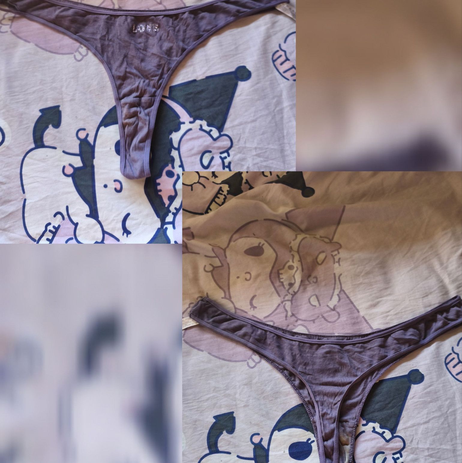PURPLE LOVE THONG