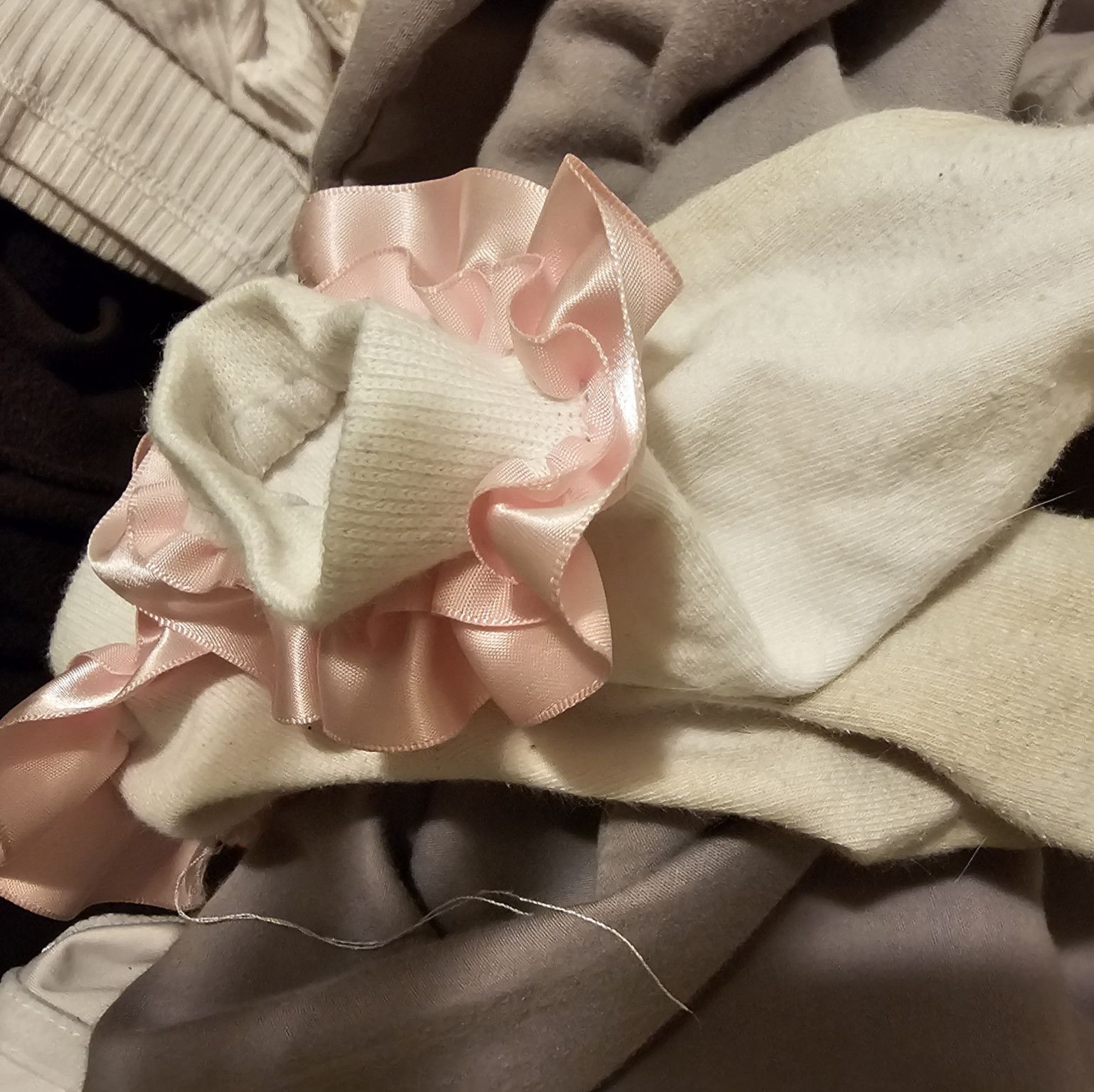 My frilly pink trimmed ankle socks