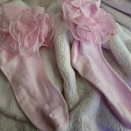 Frilly pink girly socks