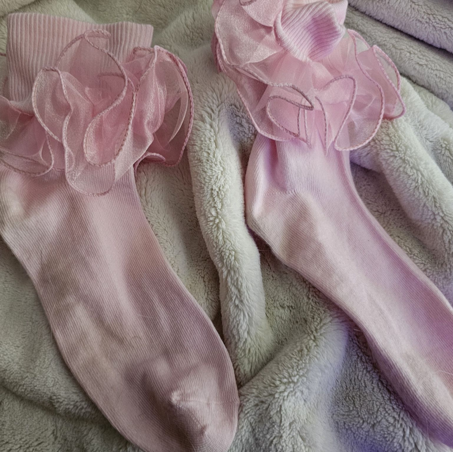 Frilly pink girly socks