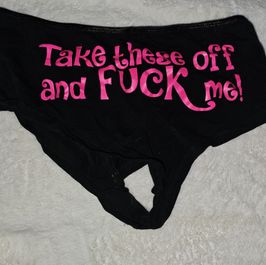 Naughty message black boyshorts