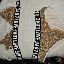 Gold sparkly two piece set