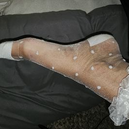 White sheer Frilly Socks