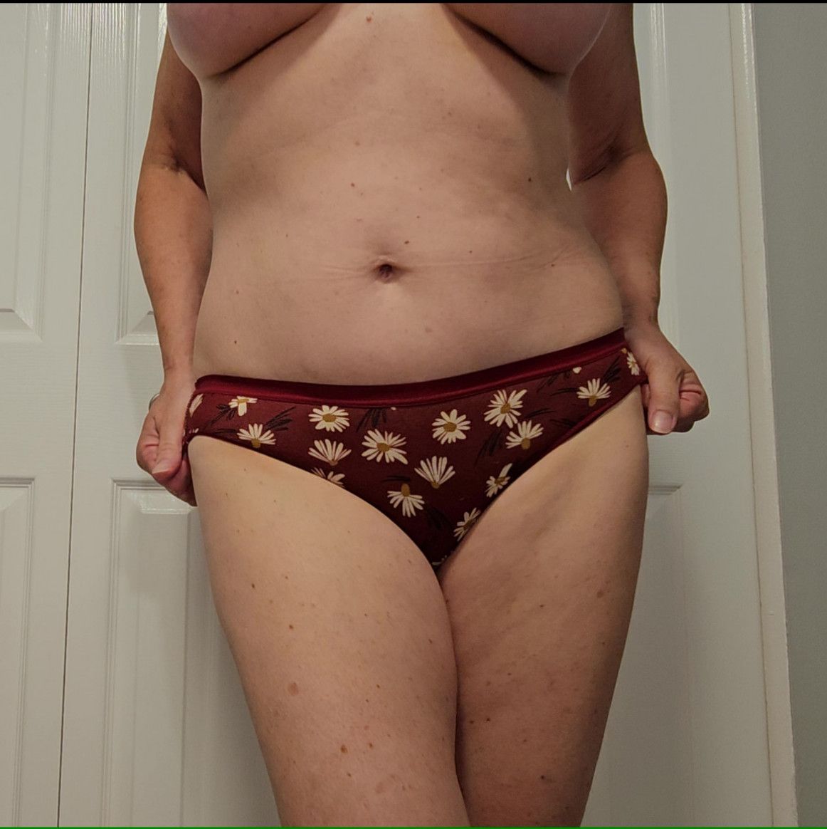 Cotton panty flower pattern worn full day before sending