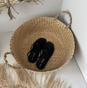 Worn Black Sandals