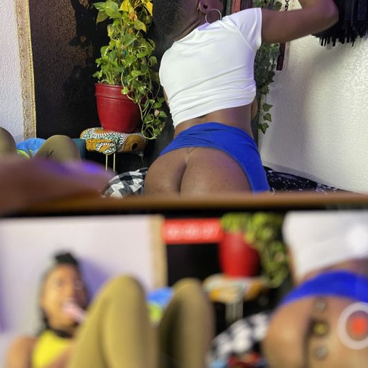 POST WORKOUT PUSSY RIPPED BLUE SHORTS