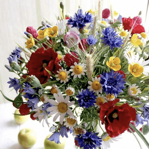 A bouquet of flowers as a compliment