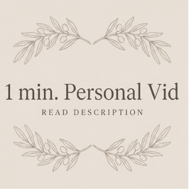 1 Minute SFW Personal Video