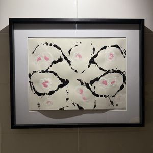 Painting of a female breast imprint