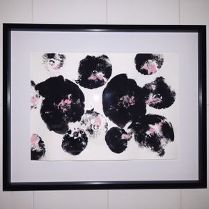 Painting of a female breast imprint